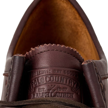 Polo Ralph Lauren Jett Lug-Sole Leather Moc-Toe Shoe Dark Brown - The Sporting Lodge