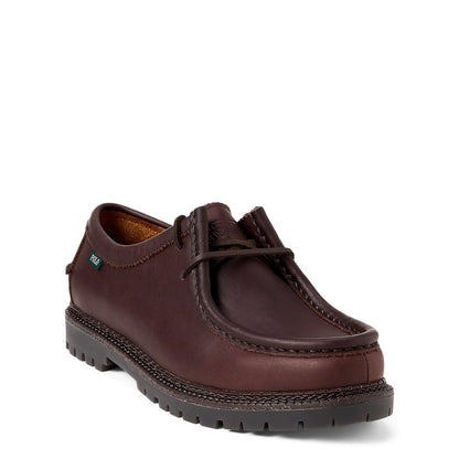 Polo Ralph Lauren Jett Lug-Sole Leather Moc-Toe Shoe Dark Brown - The Sporting Lodge