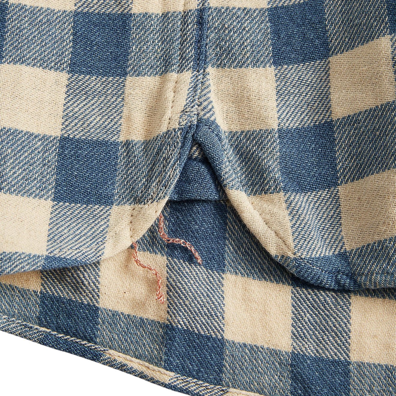 RRL by Ralph Lauren Womens Plaid Cotton-Linen Shirt Indigo/Cream - The Sporting Lodge