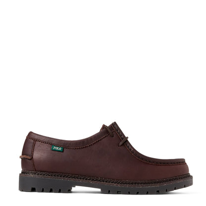 Polo Ralph Lauren Jett Lug-Sole Leather Moc-Toe Shoe Dark Brown - The Sporting Lodge