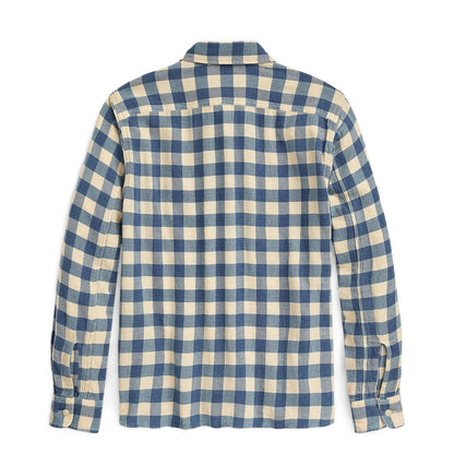 RRL by Ralph Lauren Womens Plaid Cotton-Linen Shirt Indigo/Cream - The Sporting Lodge