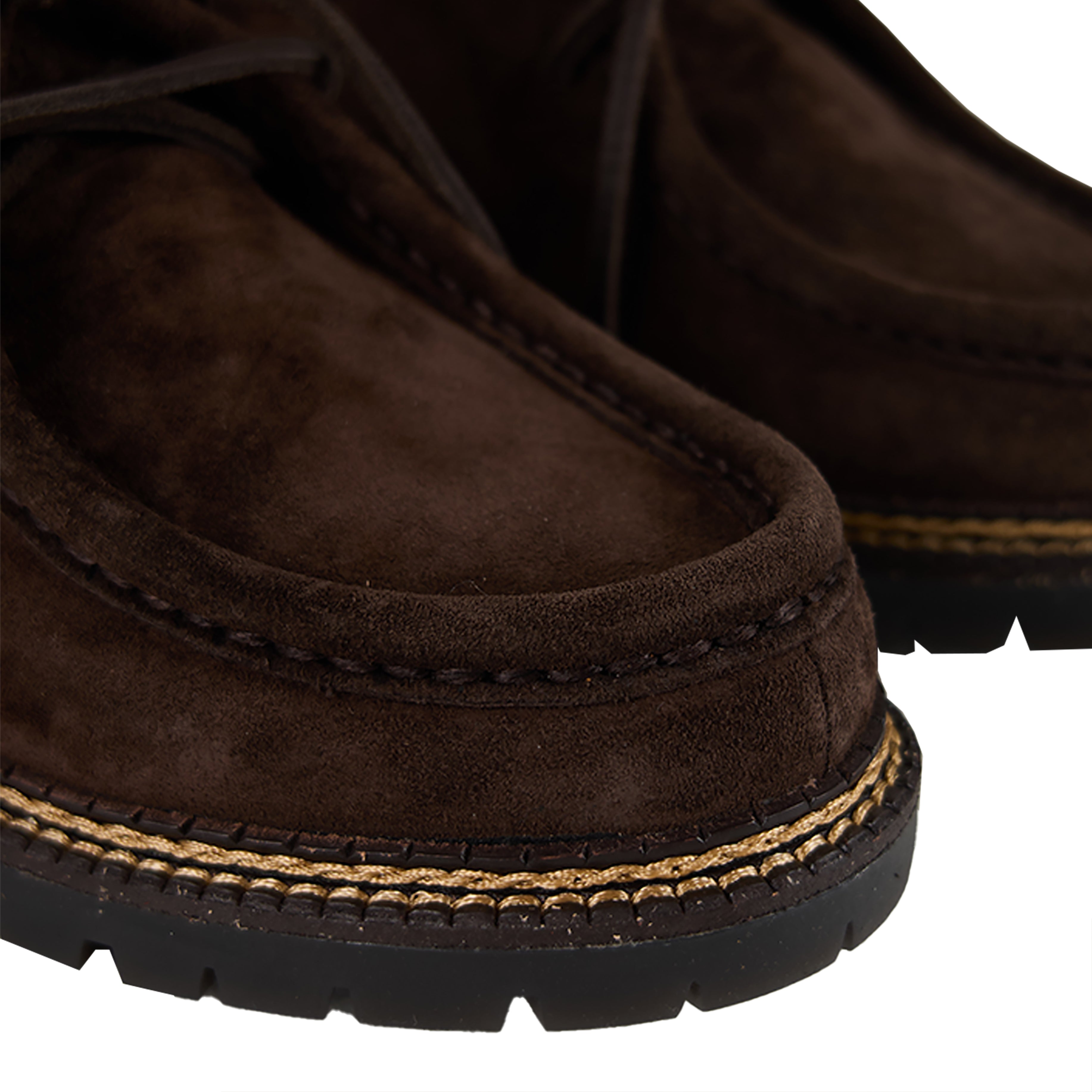 ★ラルフ ローレン★Casual Suede Shoes-24FW★Dark Brown Polo Ralph Lauren Jett Lug-Sole Suede Moc-Toe Shoe Dark