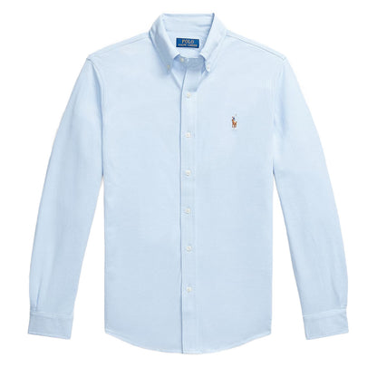 Polo Ralph Lauren Knit Oxford Shirt Chambray Blue - The Sporting Lodge
