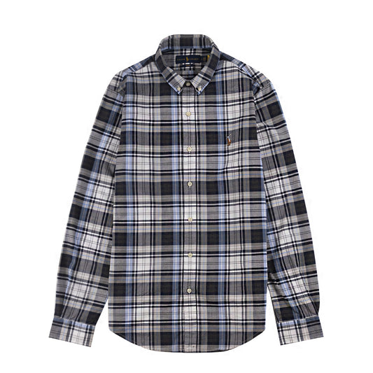 Polo Ralph Lauren L/S Classic Oxford Sports Shirt S/F Grey Heather / Blue