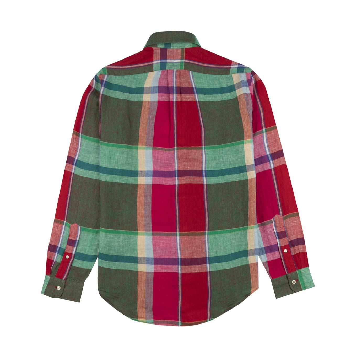 Polo Ralph Lauren L/S Linen Check Shirt Red / Green Multi