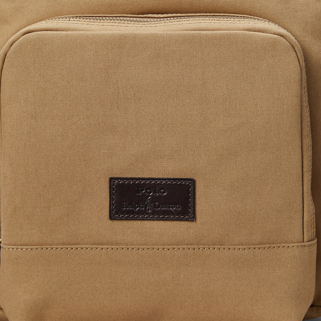 Polo Ralph Lauren Leather Trim Canvas Backpack Montana Khaki