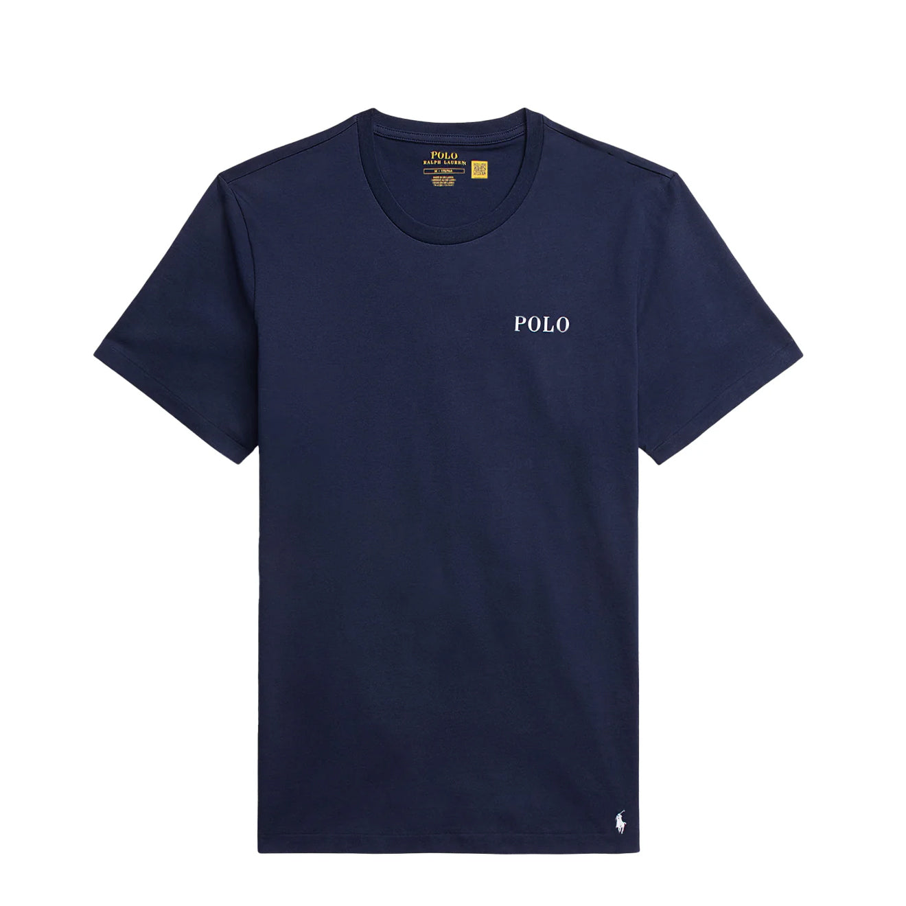 Polo Ralph Lauren Logo Cotton Jersey Sleep Shirt Cruise Navy Polo Tee - The Sporting Lodge