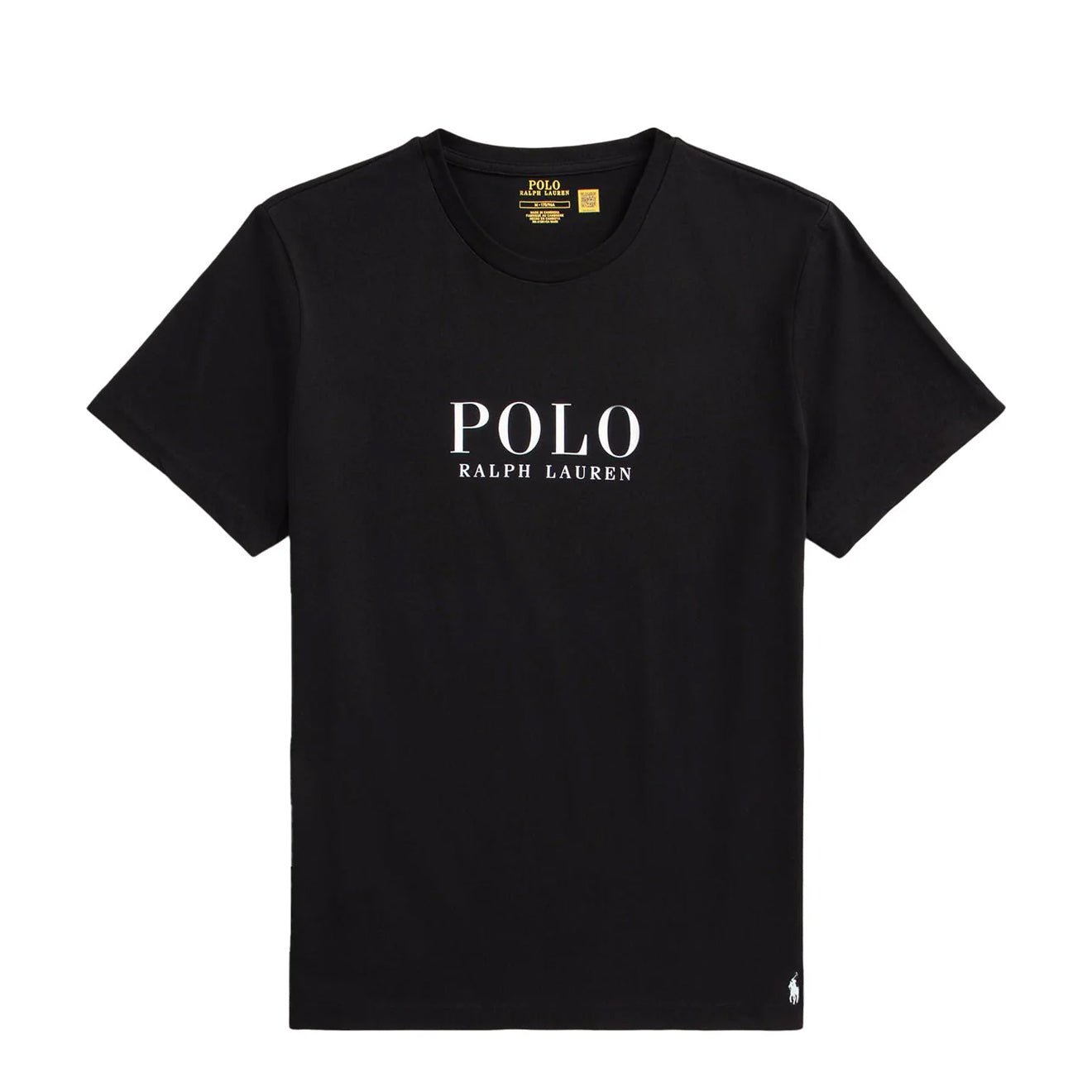 Polo Ralph Lauren Logo Cotton Jersey Sleep Shirt Polo Black