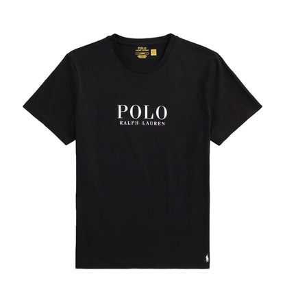 Polo Ralph Lauren Logo Cotton Jersey Sleep Shirt Polo Black