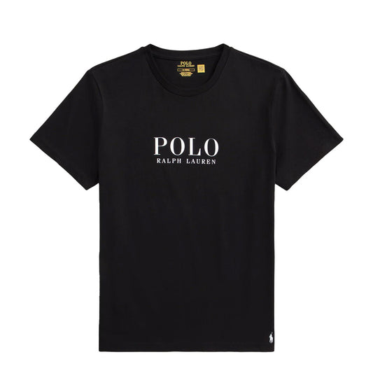 Polo Ralph Lauren Logo Cotton Jersey Sleep Shirt Polo Black