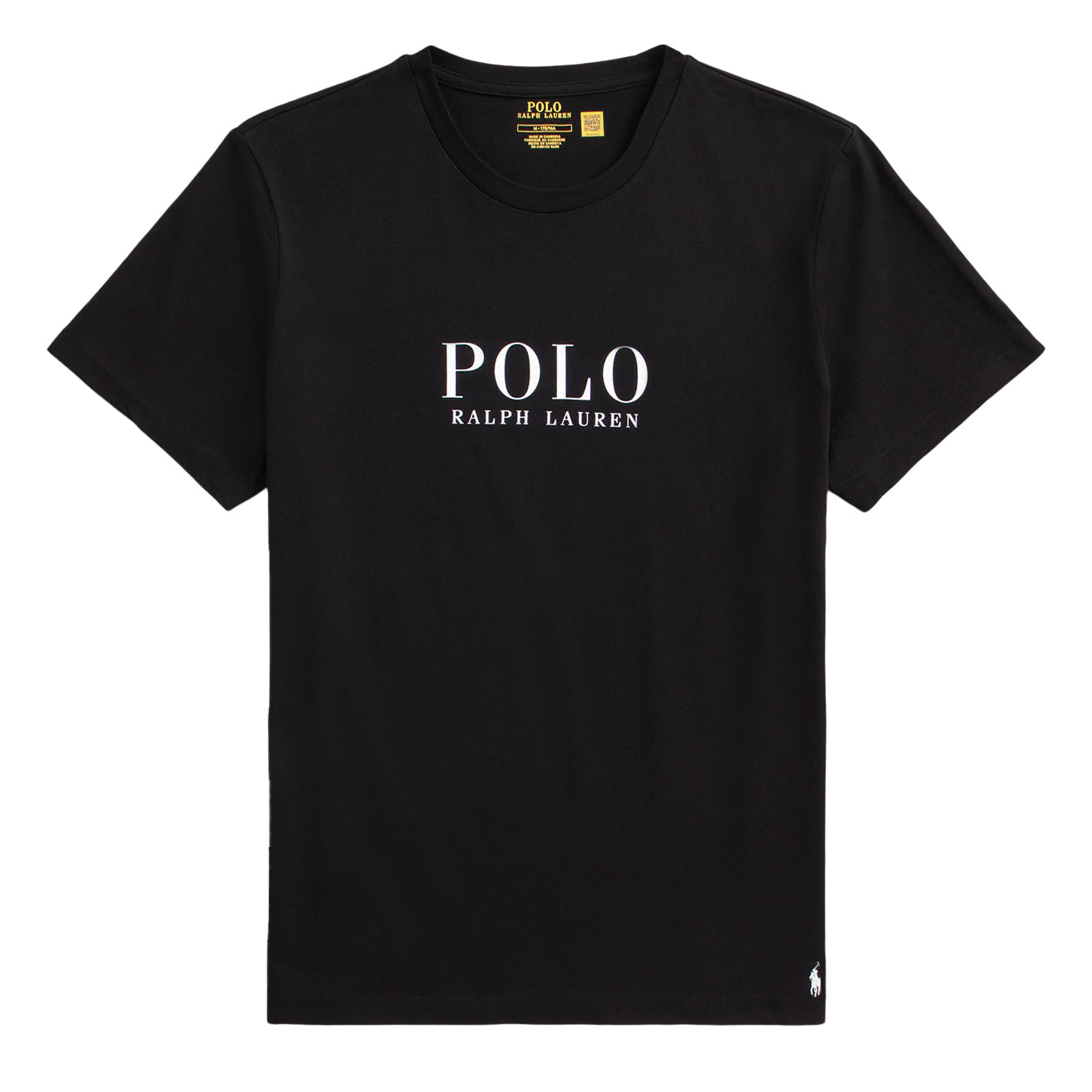 Polo Ralph Lauren Logo Cotton Jersey Sleep Shirt Polo Black
