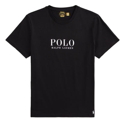 Polo Ralph Lauren Logo Cotton Jersey Sleep Shirt Polo Black