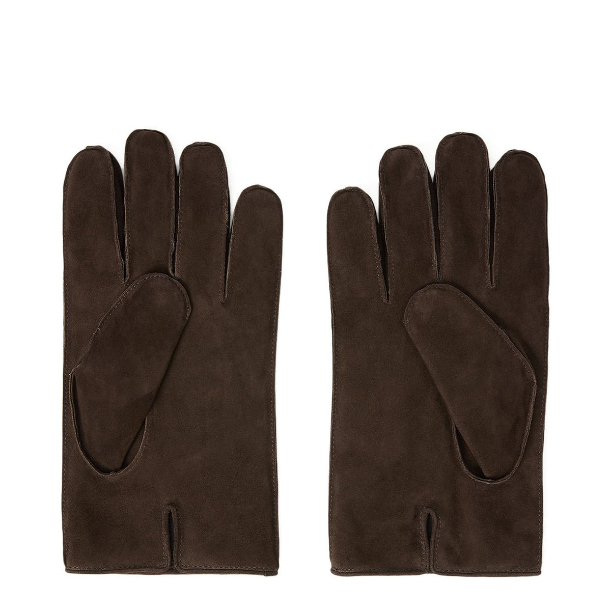 Polo Ralph Lauren Logo Debossed Leather Gloves Dark Brown