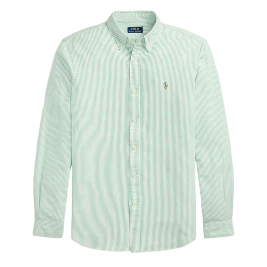 Polo Ralph Lauren Long Sleeve Sport Shirt Custom F Summer Emerald / White - The Sporting Lodge