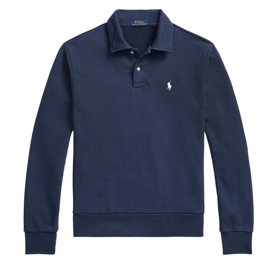 Polo Ralph Lauren Loopback Fleece Polo Collar Sweatshirt Cruise Navy