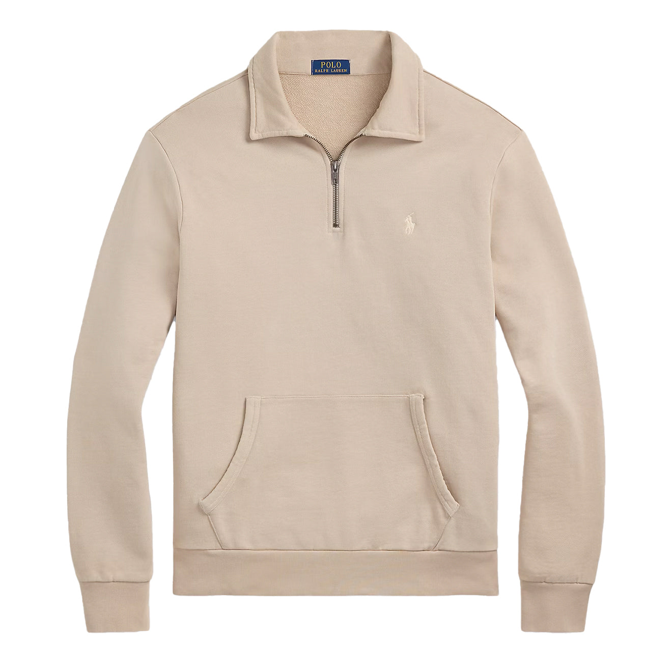 Polo Ralph Lauren Loopback Fleece Quarter-Zip Sweatshirt Stoneware Grey - The Sporting Lodge