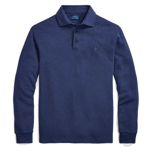 Polo Ralph Lauren Luxury Jersey Polo Shirt Spring Navy Heather - The Sporting Lodge