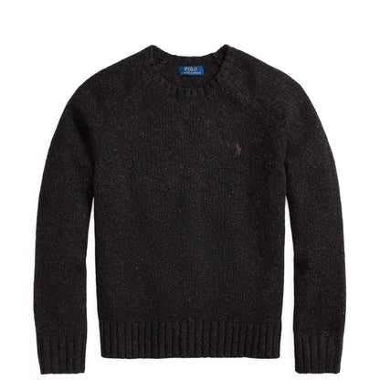 Polo Ralph Lauren Marled Wool-Blend Sweater Charcoal Marl - The Sporting Lodge