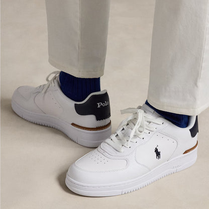 Polo Ralph Lauren Masters Court Leather Trainer White / Navy