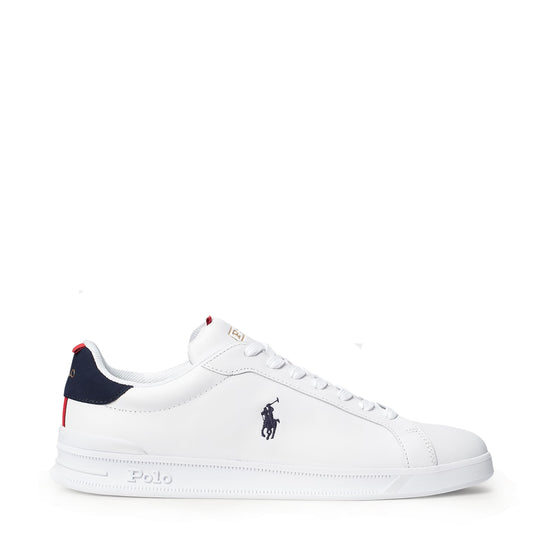 Polo Ralph Lauren Masters Court Leather White / Navy / Red - The Sporting Lodge