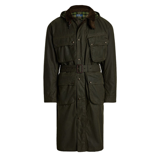 Polo Ralph Lauren Oilcloth Bike Coat Oil Cloth Green X - The Sporting Lodge