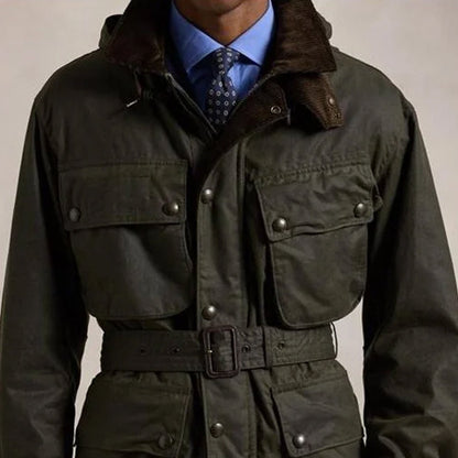 Polo Ralph Lauren Oilcloth Bike Coat Oil Cloth Green X - The Sporting Lodge