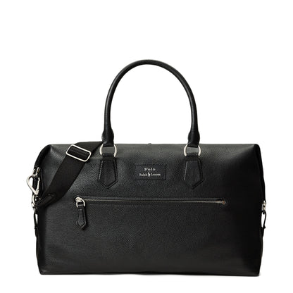 Polo Ralph Lauren Pebbled Leather Duffel Bag Black