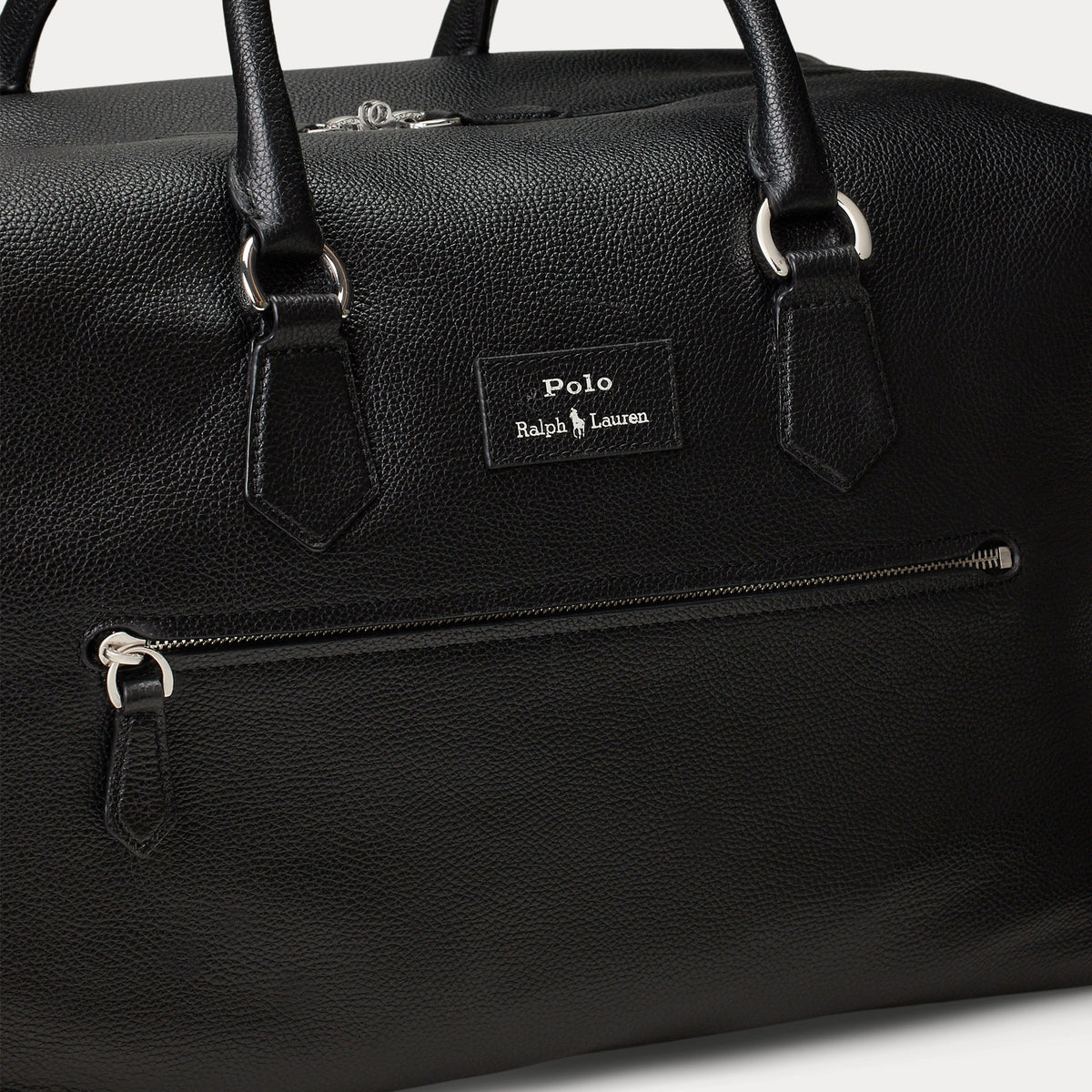 Polo Ralph Lauren Pebbled Leather Duffel Bag Black