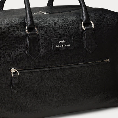 Polo Ralph Lauren Pebbled Leather Duffel Bag Black