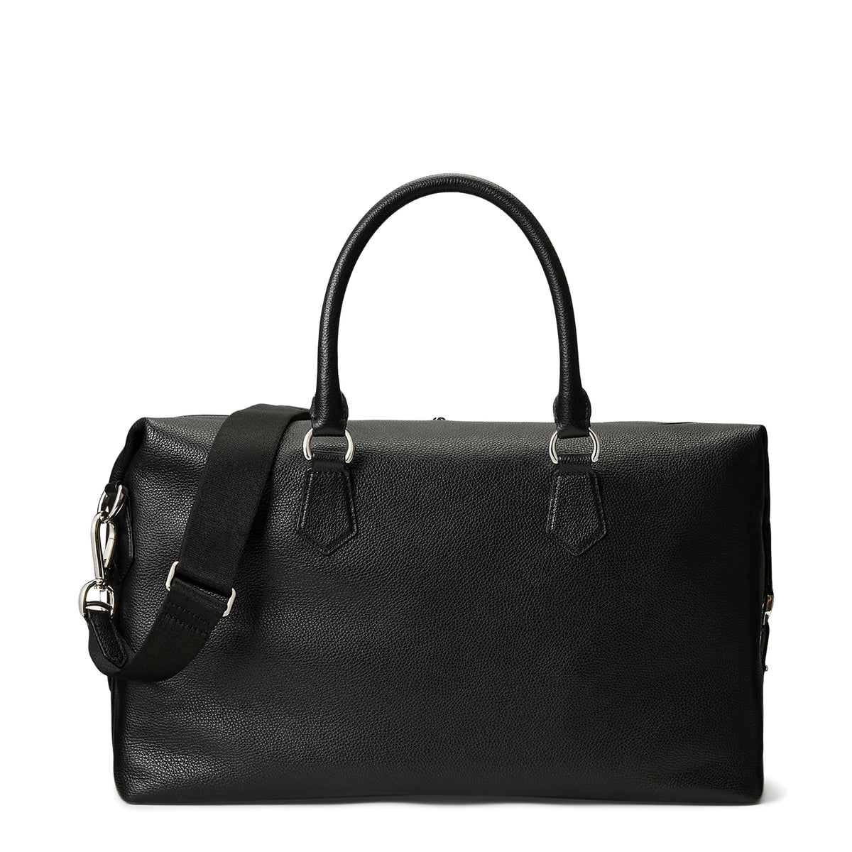 Polo Ralph Lauren Pebbled Leather Duffel Bag Black