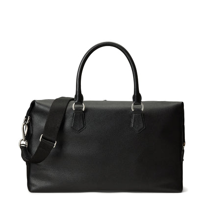 Polo Ralph Lauren Pebbled Leather Duffel Bag Black