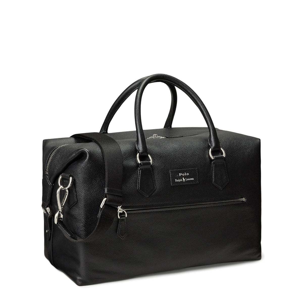 Polo Ralph Lauren Pebbled Leather Duffel Bag Black