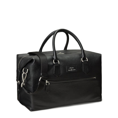 Polo Ralph Lauren Pebbled Leather Duffel Bag Black