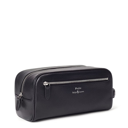 Polo Ralph Lauren Pebbled Leather Travel Case Black