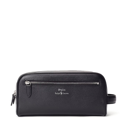 Polo Ralph Lauren Pebbled Leather Travel Case Black