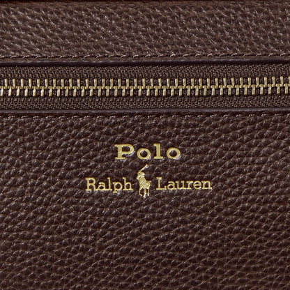 Polo Ralph Lauren Pebbled Leather Travel Case Dark Brown