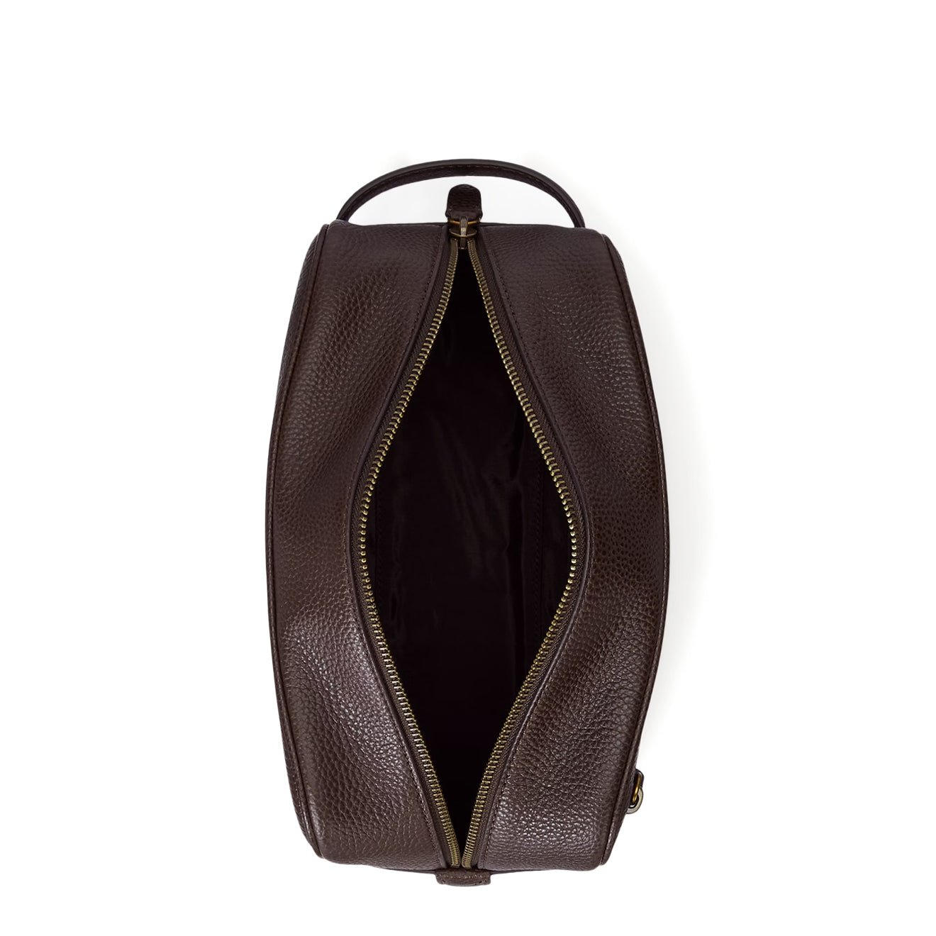 Polo Ralph Lauren Pebbled Leather Travel Case Dark Brown