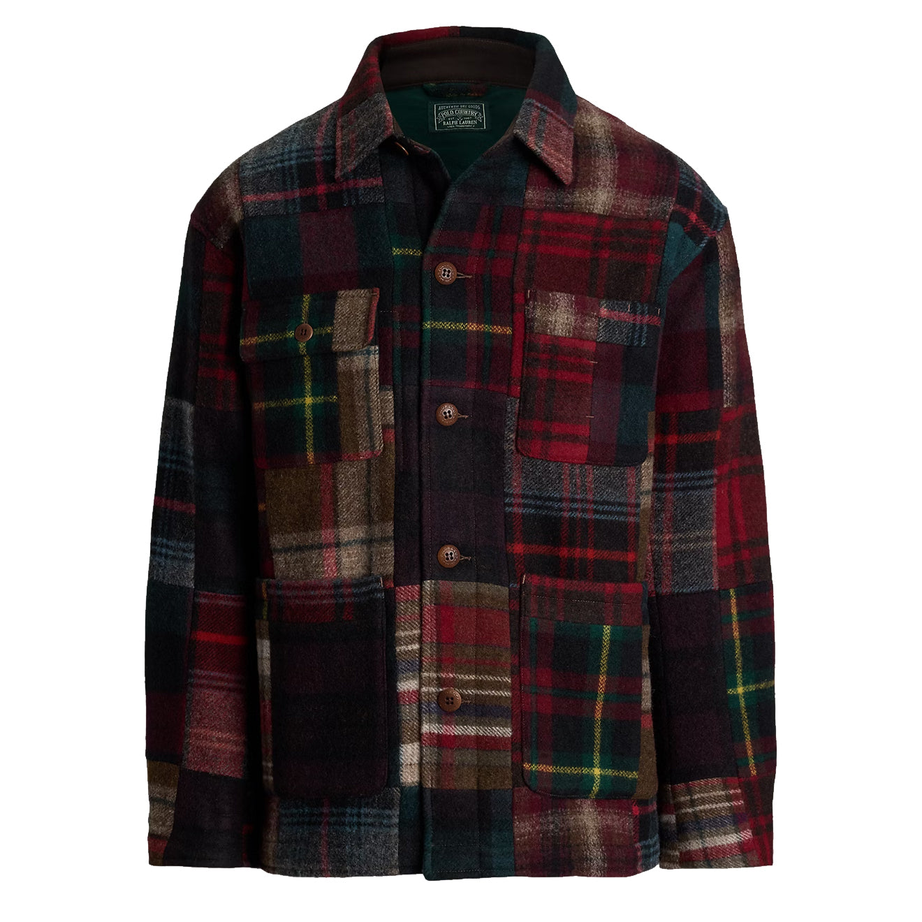 Polo Ralph Lauren Plaid Patchwork Wool Jacket Multi Patchwork - The Sporting Lodge