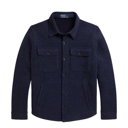 Polo Ralph Lauren Plaid Wool-Blend Overshirt Navy