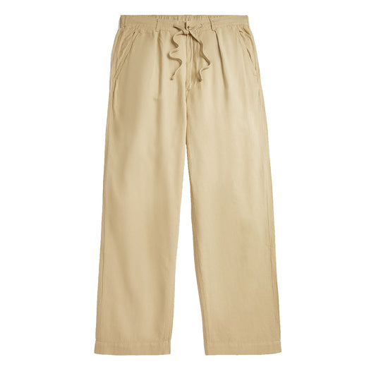 Polo Ralph Lauren Pleated Cotton Linen Pants Coastal Beige - The Sporting Lodge