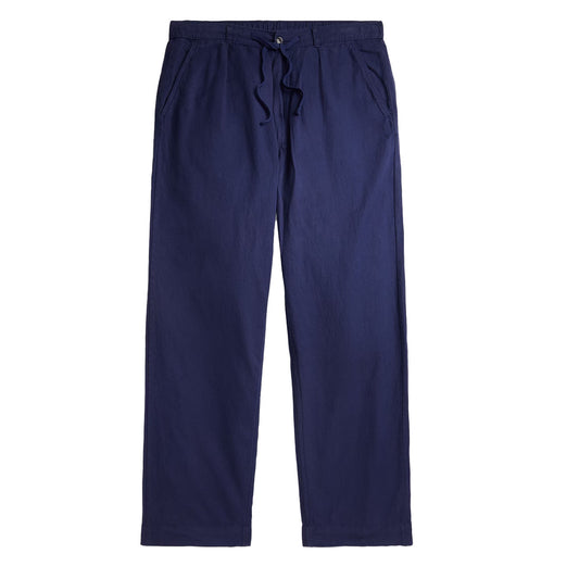 Polo Ralph Lauren Pleated Cotton Linen Pants Newport Navy - The Sporting Lodge