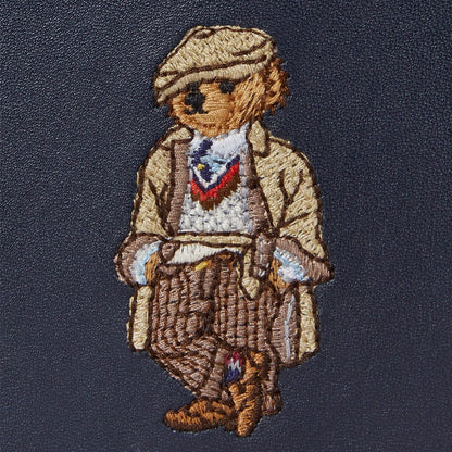 Polo Ralph Lauren Polo Bear Leather Billfold Coin Wallet Newport Navy