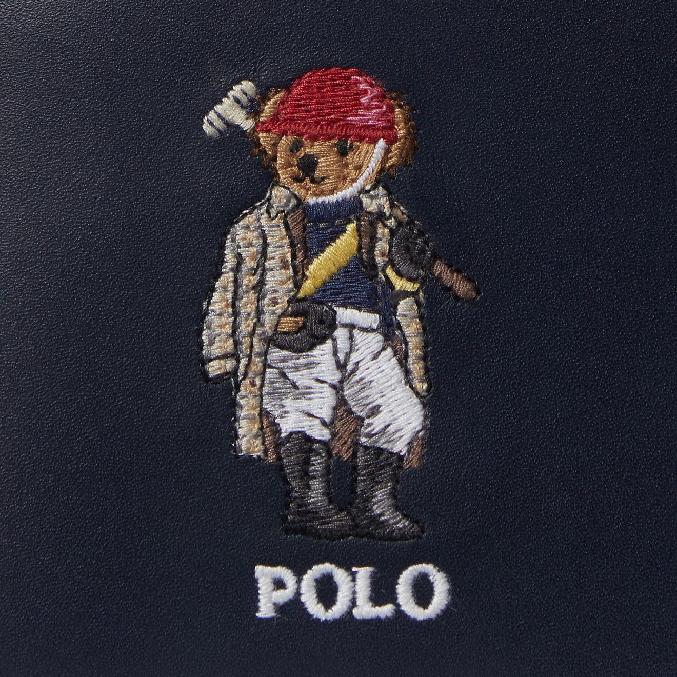 Polo Ralph Lauren Polo Bear Leather Billfold Wallet Newport Navy
