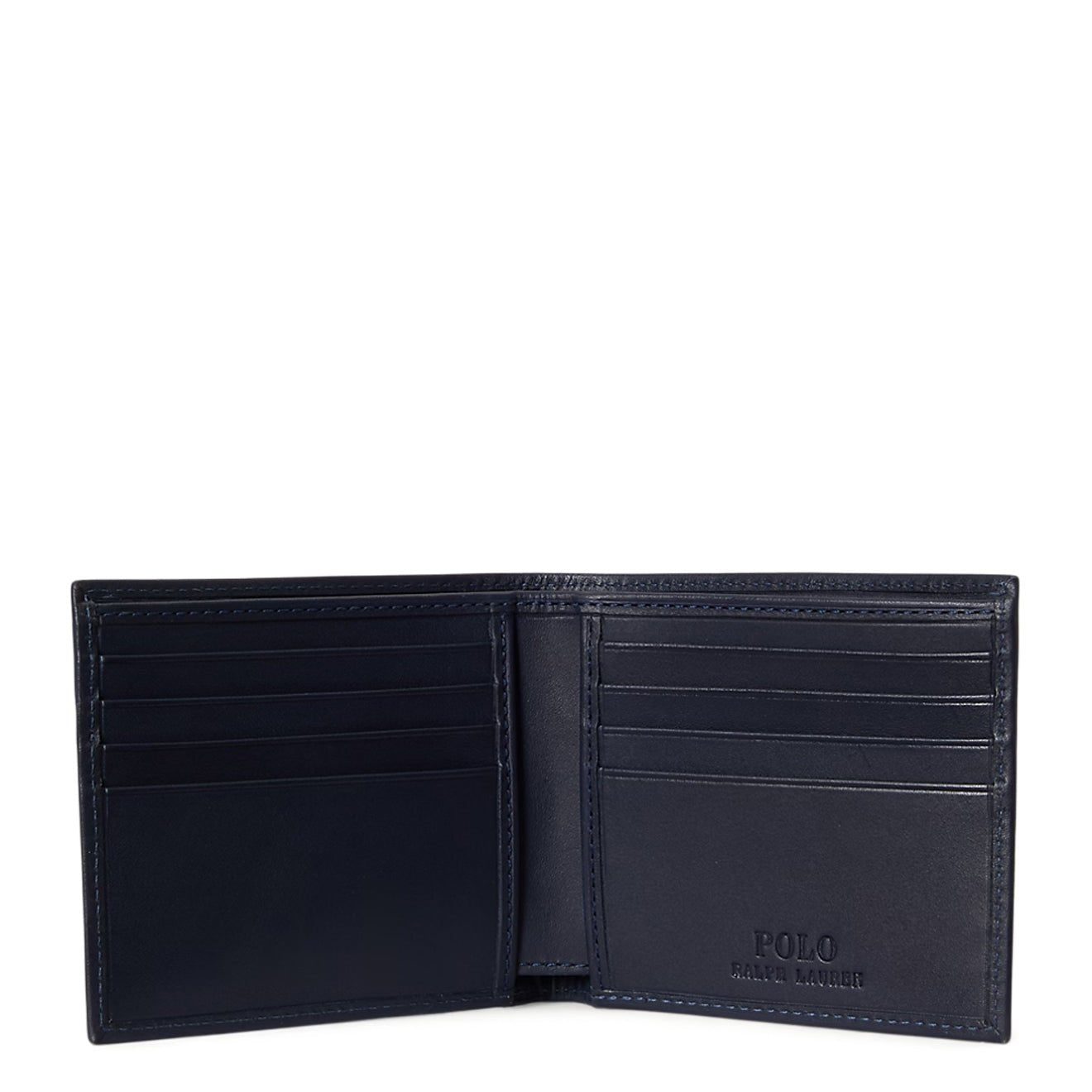 Polo Ralph Lauren Polo Bear Leather Billfold Wallet Newport Navy