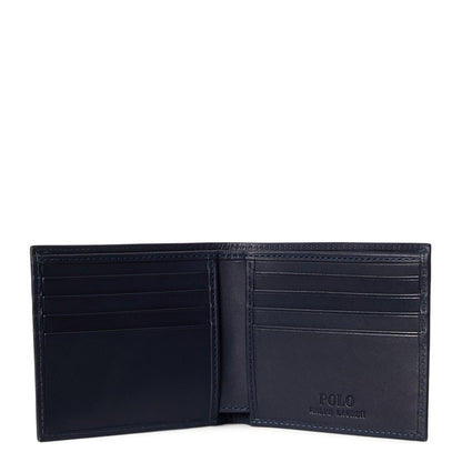 Polo Ralph Lauren Polo Bear Leather Billfold Wallet Newport Navy