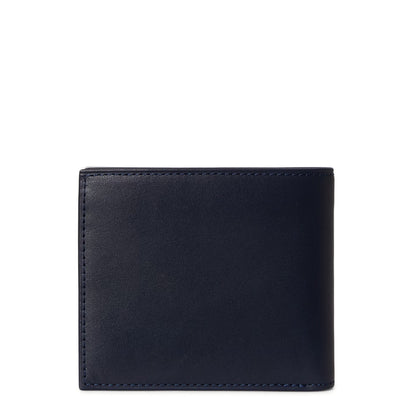 Polo Ralph Lauren Polo Bear Leather Billfold Wallet Newport Navy