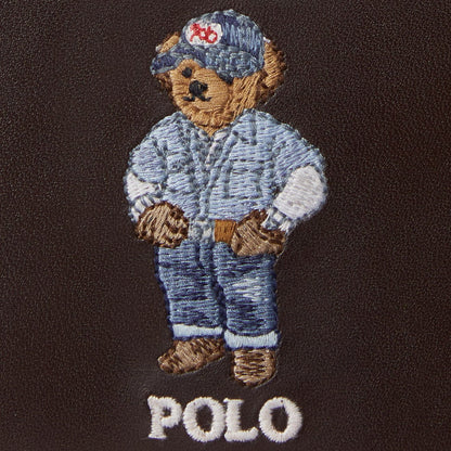Polo Ralph Lauren Polo Bear Leather Card Case Dark Brown
