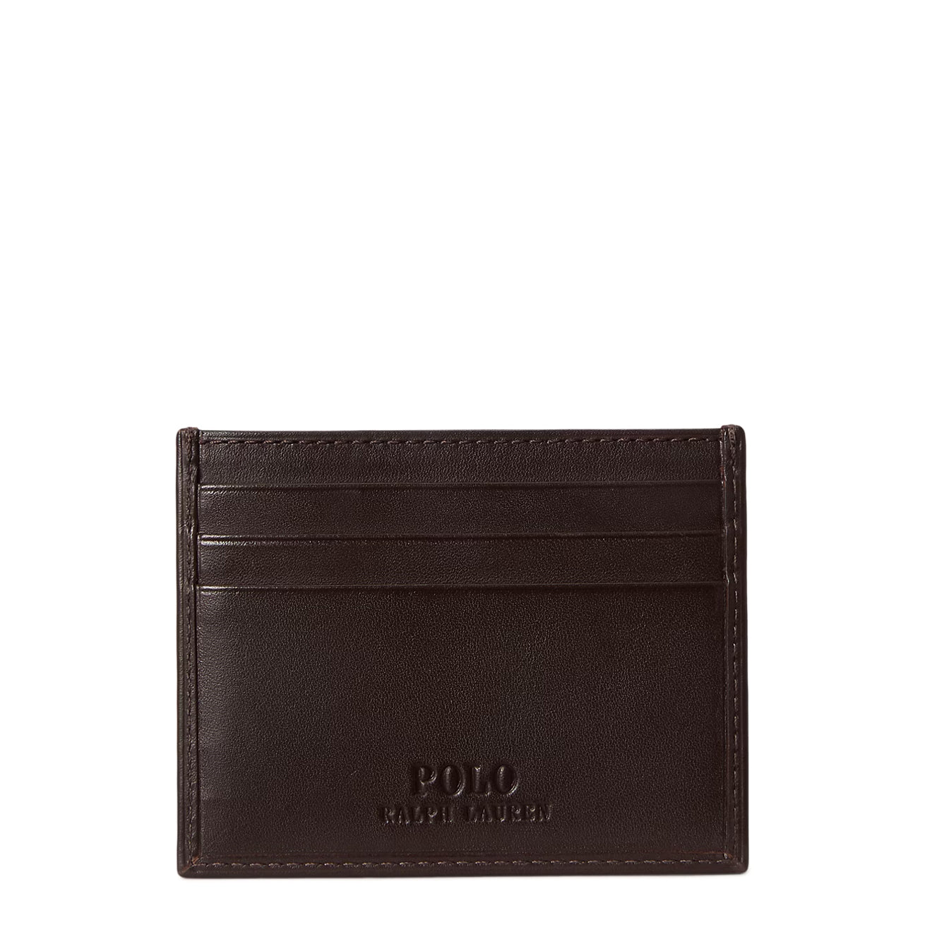 Polo Ralph Lauren Polo Bear Leather Card Case Dark Brown