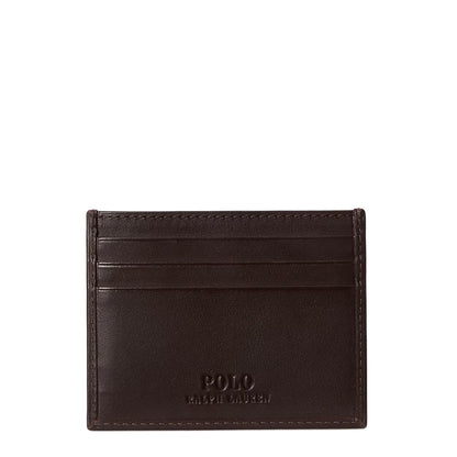 Polo Ralph Lauren Polo Bear Leather Card Case Dark Brown