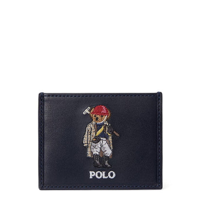 Polo Ralph Lauren Polo Bear Leather Card Case Newport Navy